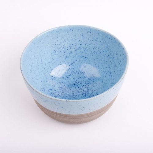 Nowoczesna, błękitno szara miska ceramiczna