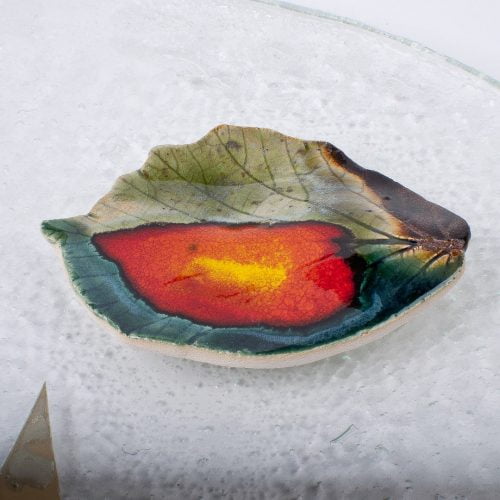 Broszka ceramiczna – urokliwy jesienny liść ceramika