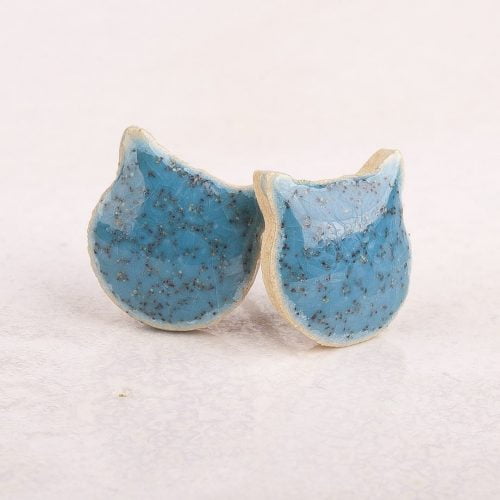 Wkrętki błękitne, nakrapiane kotki na jasnej glinie