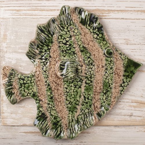 Ryba w kolorach piaski i zieleni, L: 20x20cm