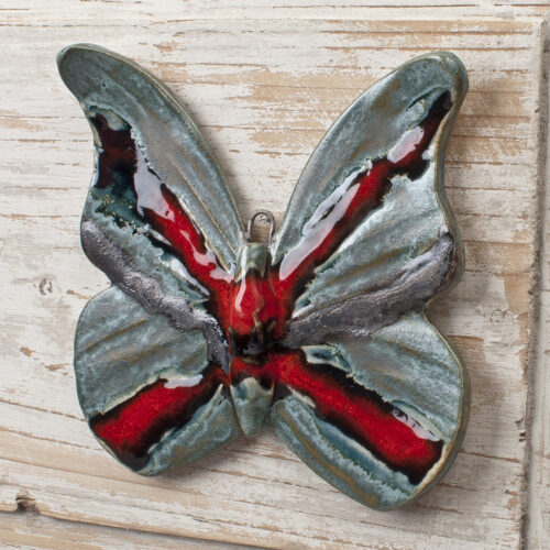Motyl srebrno-czerwony, rozm. L: 14x13cm