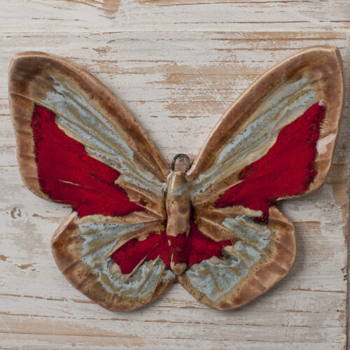 Motyl oliwkowo-czerwony, rozm. L: 15,5x14cm