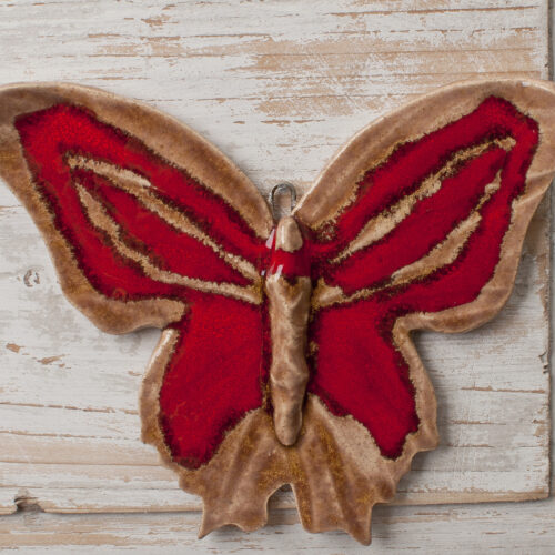 Motyl czerwono-karmelowy, XL: 17x15cm