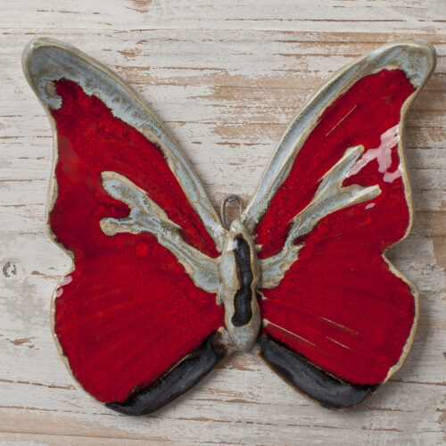 Motyl oliwkowo-czerwony, rozm. L: 14x13cm